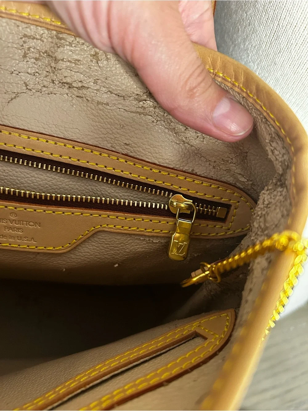 Louis Vuitton Petit Bucket Monogram Canvas Bag, EUC
